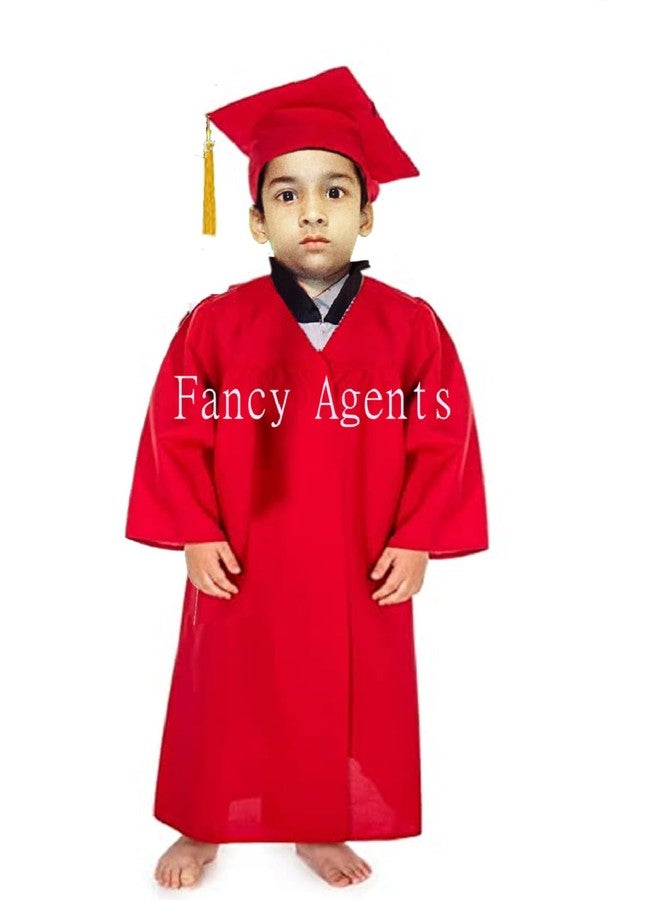 Fancy Agents Beautiful Graduation Gown for kids | Convocation gown for Childs | Degree Gown with Cap for Convocation Ceremony for Girls and Boys on School